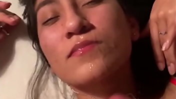 Peruvian Cumshot Facial Teen Latina 